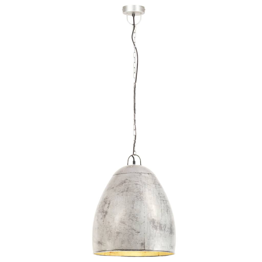 Vidaxx Hängelampe Industrie rund 25 W E27 42 cm silberfarben