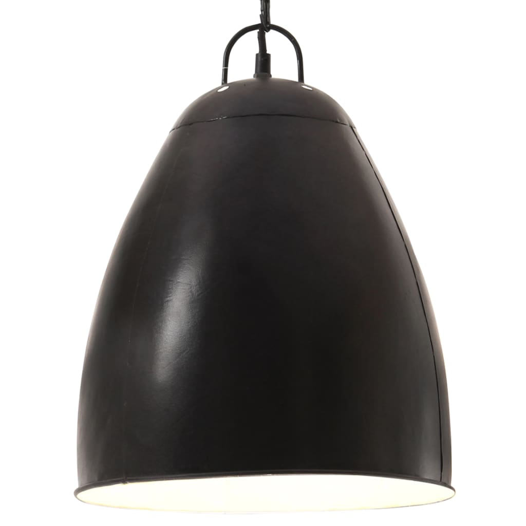 Vidaxl zavěšená lampa průmyslová kolem 25 W E27 32 cm černá