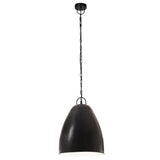 Vidaxl Lampada sospesa industriale intorno a 25 W e27 32 cm nero