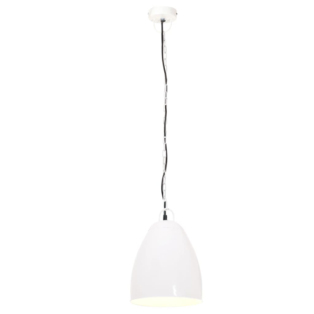 Vidaxl Hanging Lamp Industrial Rundt 25 W e27 32 cm hvit