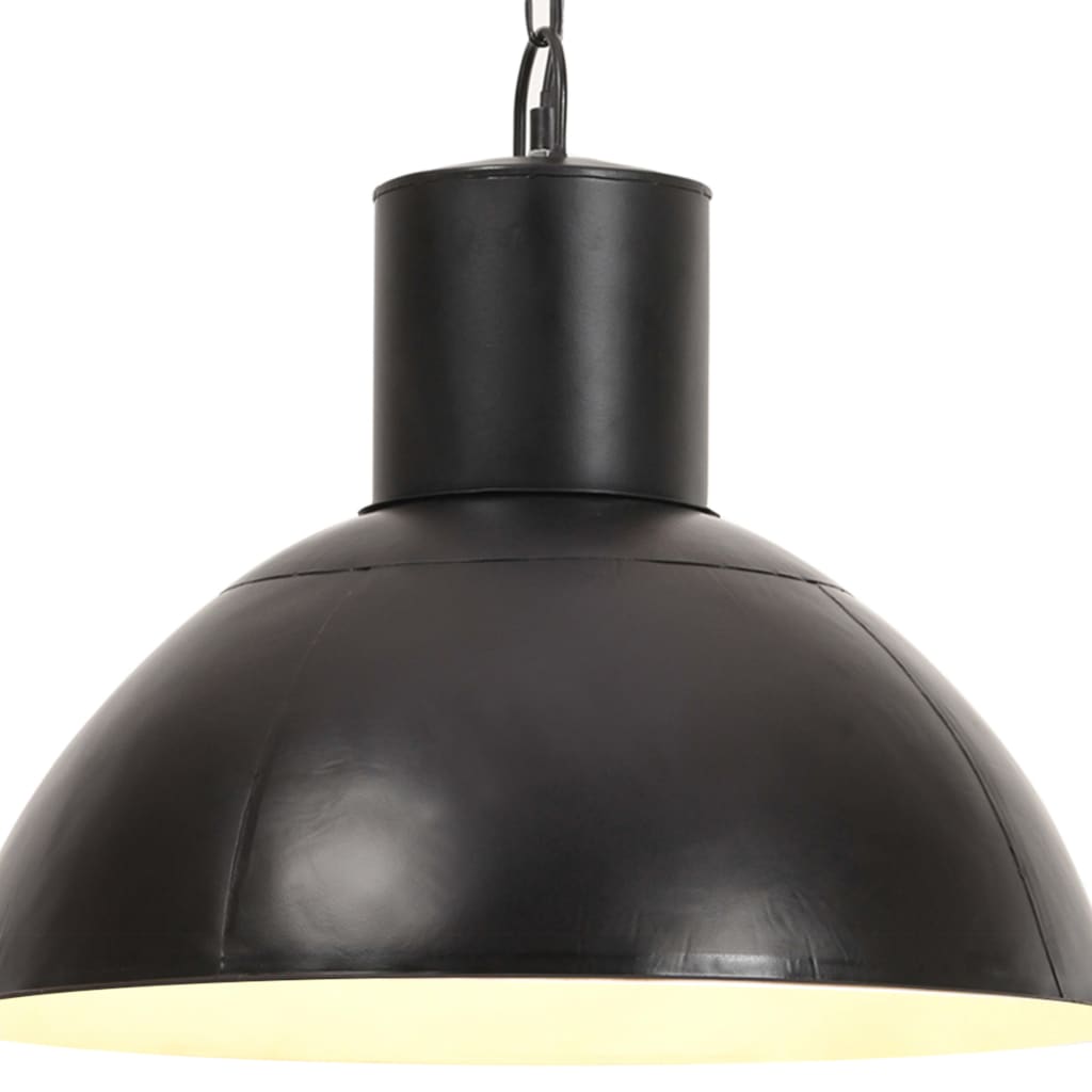 Lampada sospesa Vidaxl intorno a 25 W e27 48 cm nero