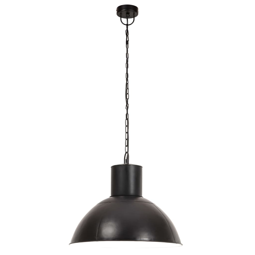 VidaXL Hängelampe rund 25 W E27 48 cm schwarz