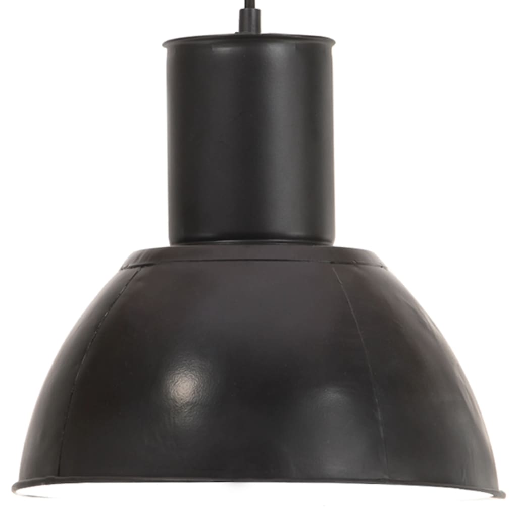 VidaXL Hängelampe rund 25 W E27 28,5 cm schwarz