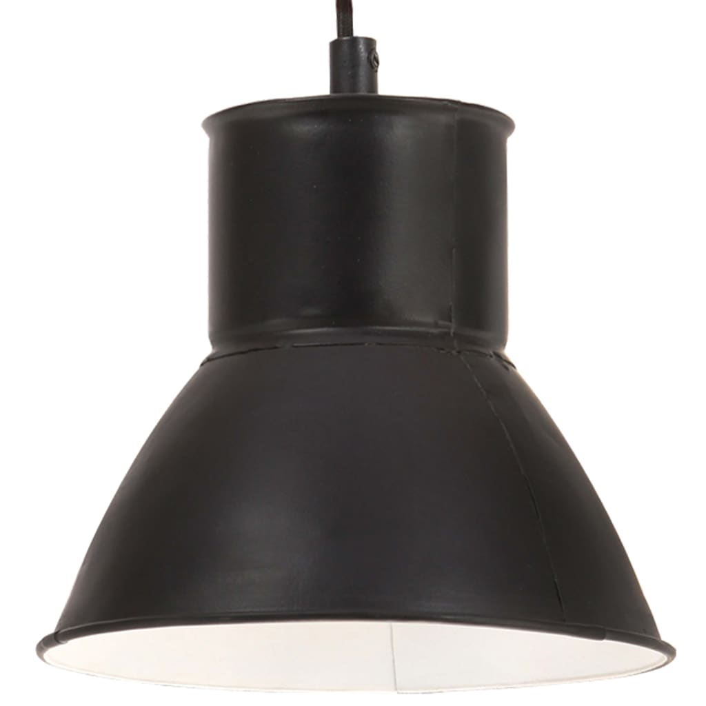 VidaXL Hängelampe rund 25 W E27 17 cm schwarz