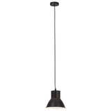 Lampada sospesa Vidaxl intorno a 25 W e27 17 cm nero