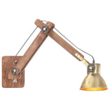 Vidaxl Wall lamp Industrial around E27 brass -colored