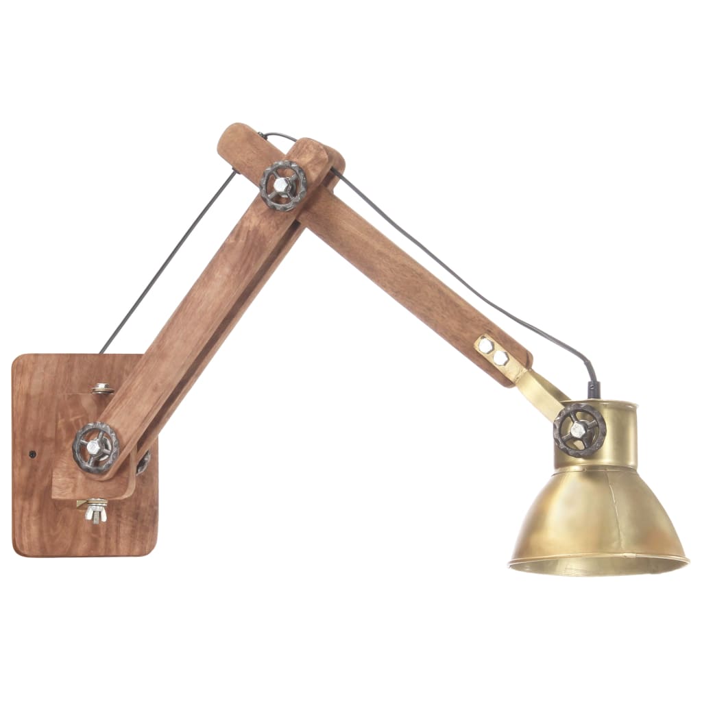 Vidaxl Wall lamp Industrial around E27 brass -colored