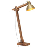 Vidaxl golvlampa E27 Solid Mangowood mässing -färgad