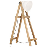 Vidaxl Floor Lamp E27 Solid Mangohout White