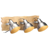 Vidaxx Industrie-Wandleuchte E27 68x23 cm Mangoholz silberfarben