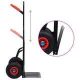 Vidaxl steekwagen telescopisch 200 kg zwart en rood