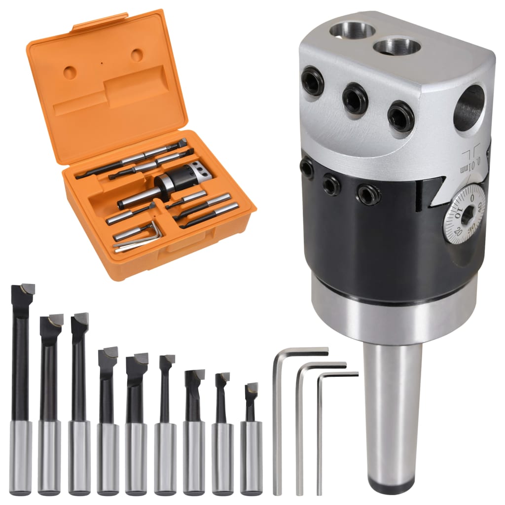 Vidaxl 15-Stéck Buerstool Set mam MT2-F1-12 Drill Kapp 50 mm