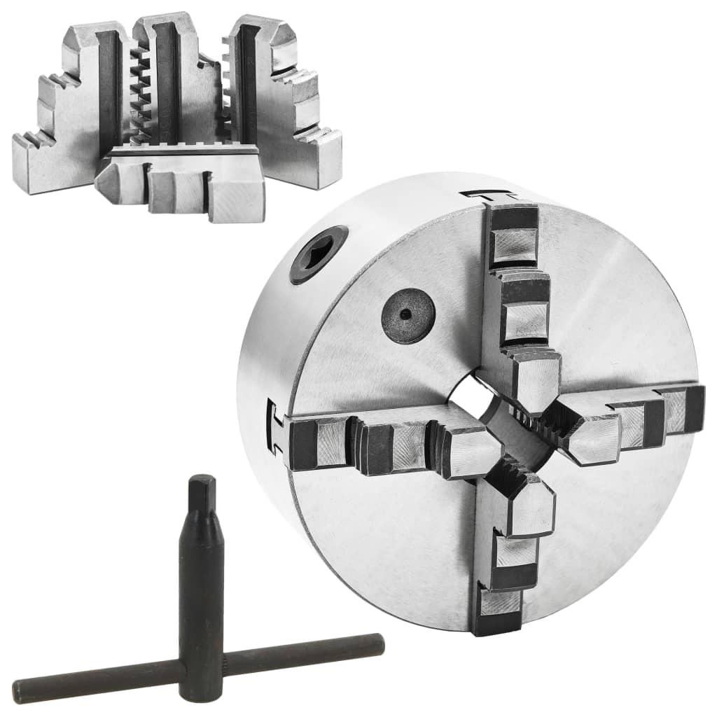 Vidaxl Claw Plošča s 4 medenico Selfcentring 160 mm jeklo