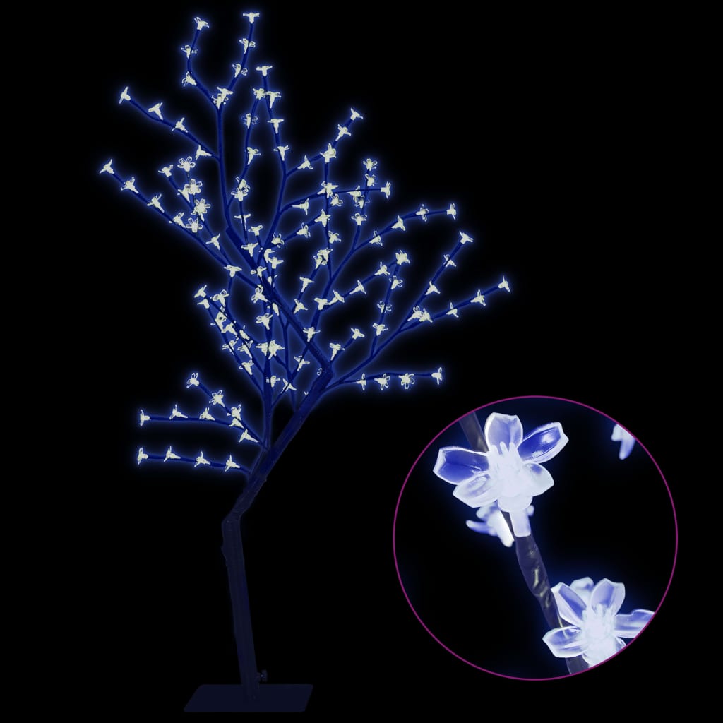 Vidaxl julgran 128 lysdioder Blue Light Cherry Blossom 120 cm