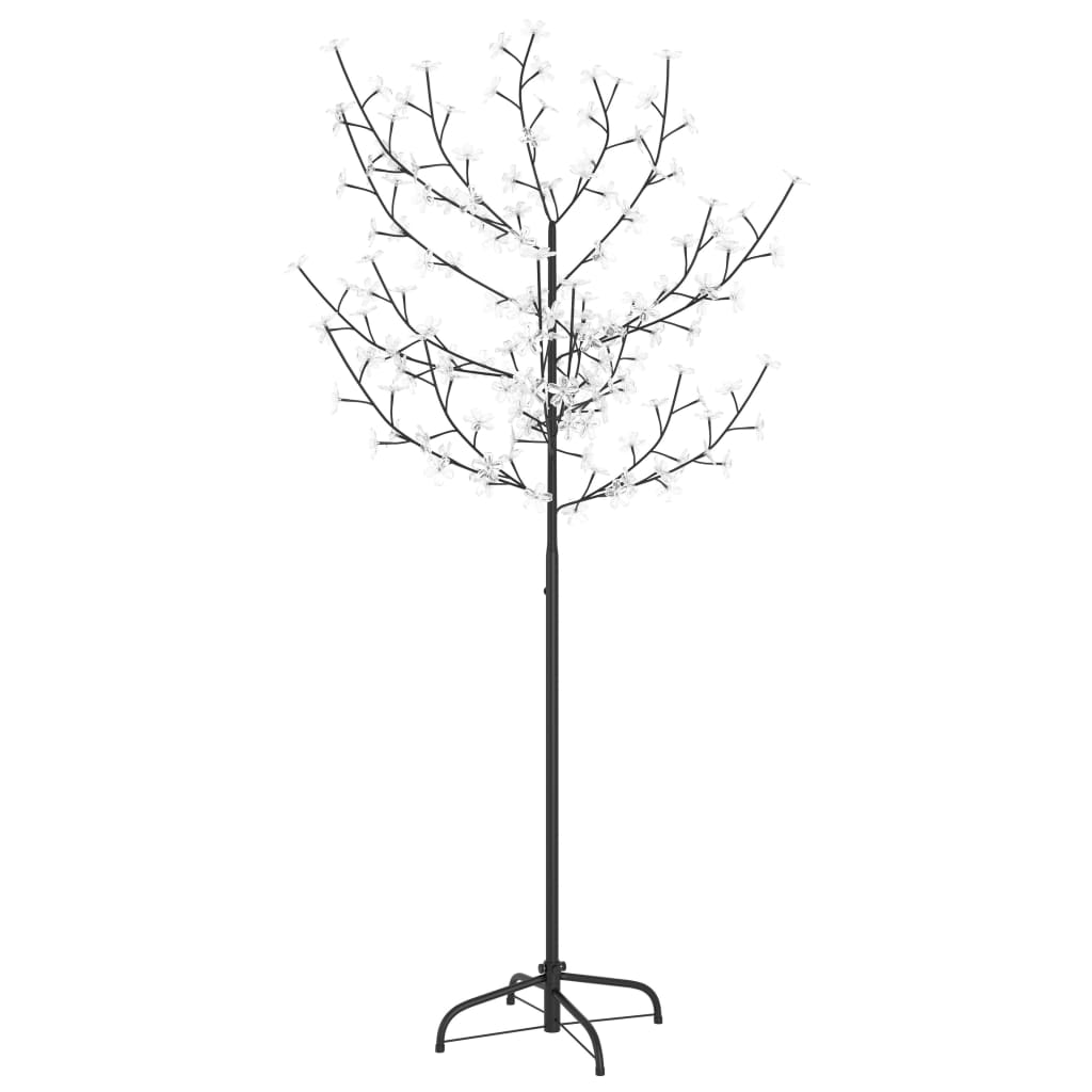 Vidaxl Árbol de Navidad 120 LED CHORME LIGHT WHITE BLOSSOM 150 cm