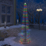 Vidaxl kegelkerstboom 136 LED multicolores 70x240 cm