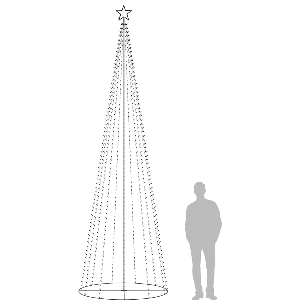 BIDAXL KELKESTBOOM 752 mångfärgade lysdioder 160x500 cm