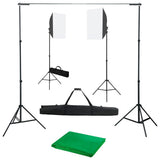 VidaXL Fotostudio-Set mit Softbox-Lichtern und Hintergrund