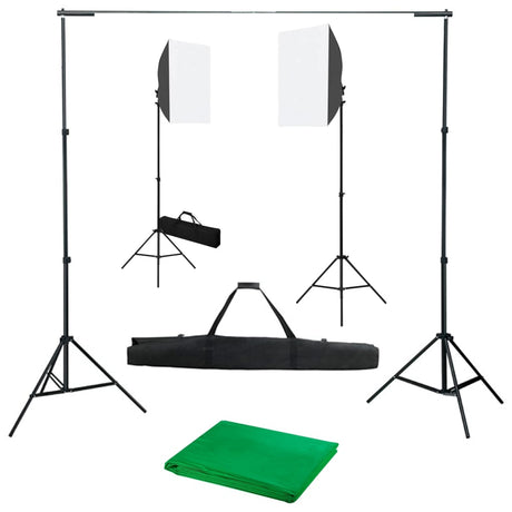 VidaXL Fotostudio-Set mit Softbox-Lichtern und Hintergrund