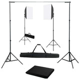 Vidaxl Photo Studio Set mit Softbox -Lampen und Hintergrund