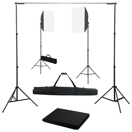 Vidaxl Photo Studio Set mit Softbox -Lampen und Hintergrund