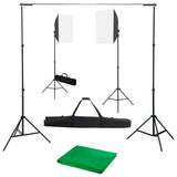 VidaXL Fotostudio-Set mit Softbox-Lichtern und Hintergrund