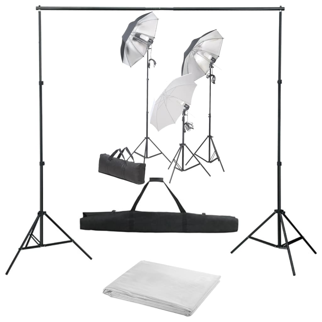 Vidaxl Photo Studio Set con set di illuminazione e sfondo