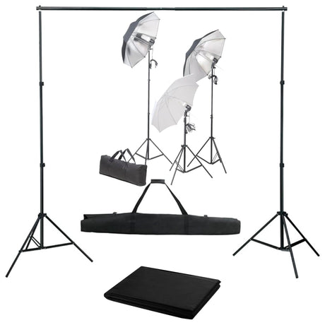 Vidaxxl Fotostudio-Set mit Beleuchtungsset und Hintergrund