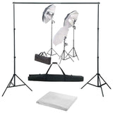 Vidaxl Photo studio set with lighting set and background