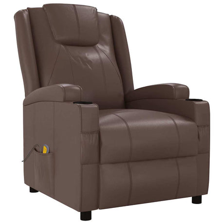 Vidaxl massagestoel kunstleer bruin