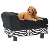 Vidaxl Dog Bank 57x34x36 cm en peluche noir