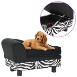 Vidaxl Dog Bank 57x34x36 cm en peluche noir