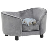 VidaXL dog bank 69x49x40 cm plush gray