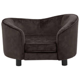 Vidaxl Hundebank 69x49x40 cm Plüschbraun
