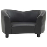 Vidaxl Hundebank 67x41x39 cm künstliches Leder schwarz