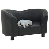 Vidaxl Dog Bank 67x41x39 cm Artificial leather black