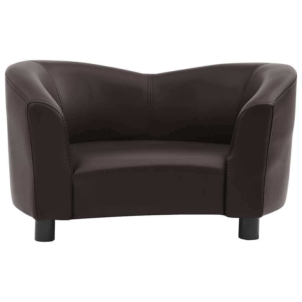 Vidaxl Hundebank 67x41x39 cm künstliches Lederbraun