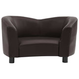 Vidaxl Hundebank 67x41x39 cm künstliches Lederbraun