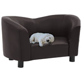 Vidaxl Hundebank 67x41x39 cm künstliches Lederbraun