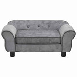 Vidaxl Hundebank 72x45x30 cm Plüschgrau