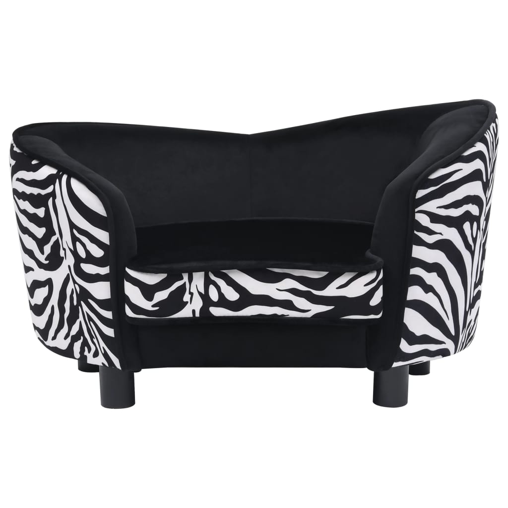 Vidaxl Dog Bank 68x38x38 cm en peluche noir