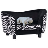 Vidaxl Dog Bank 68x38x38 cm peluche nero