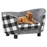 Vidaxl Dog Bank 68x38x38 CM Plush Gray