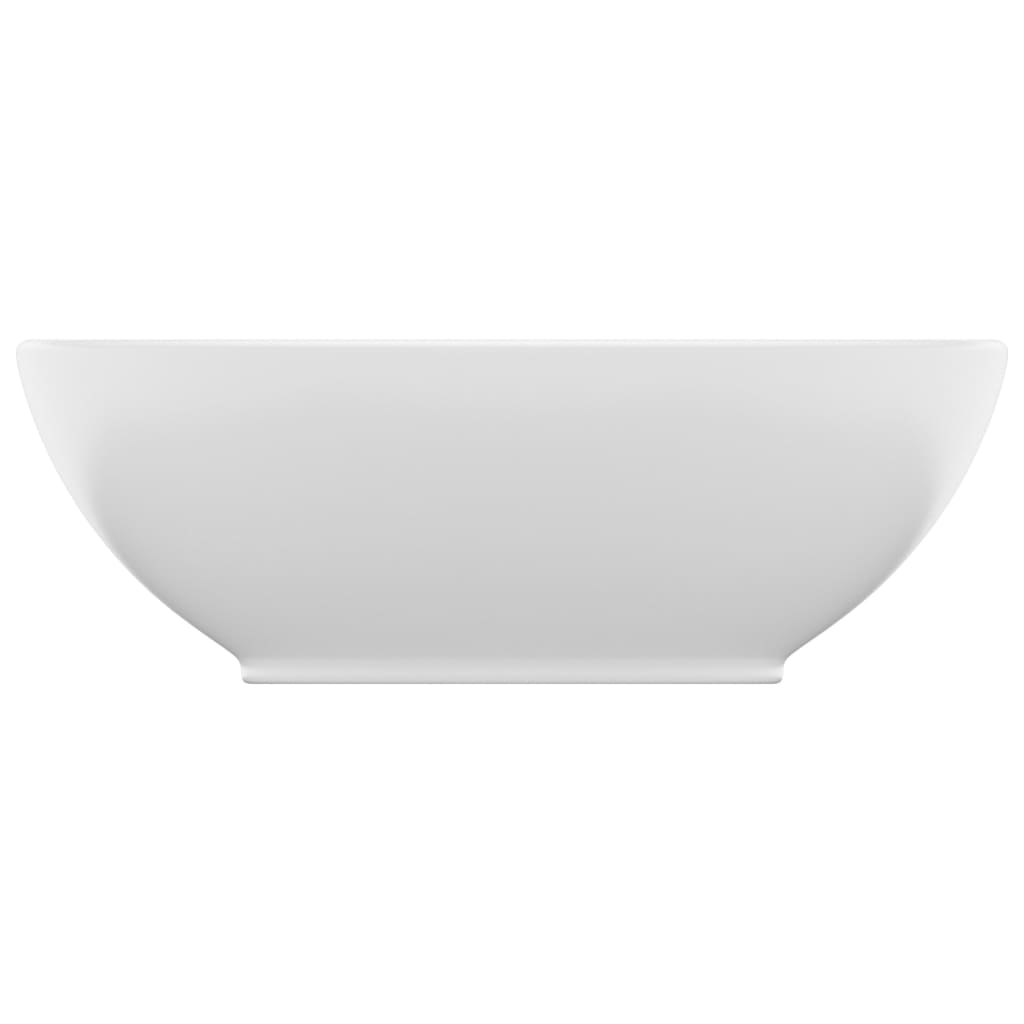 Vidaxl Washbasin Oval 40x33 cm keramisk matte hvit