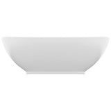 Vidaxl Washbasin Oval 40x33 cm keramisk matte hvit