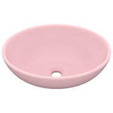 VIDAXL WASHBAIN OVAL 40x33 cm Keramik Sole Pink