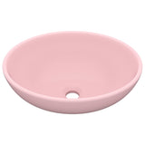 VIDAXL WASHBAIN OVAL 40x33 cm Keramik Sole Pink