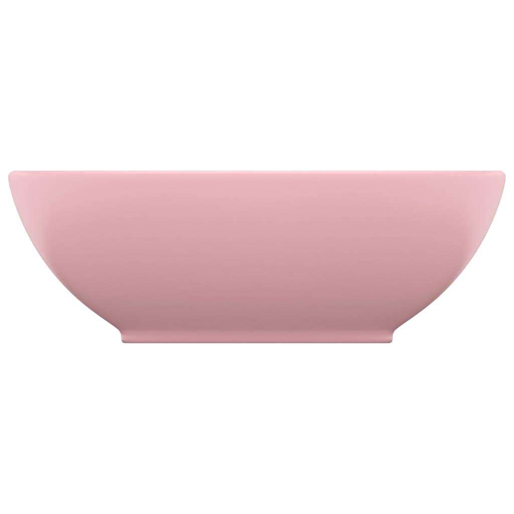 Vidaxl Washbasin Oval 40x33 cm keramická podešve růžová