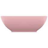 Vidaxl Washbasin Oval 40x33 cm keramická podešve růžová