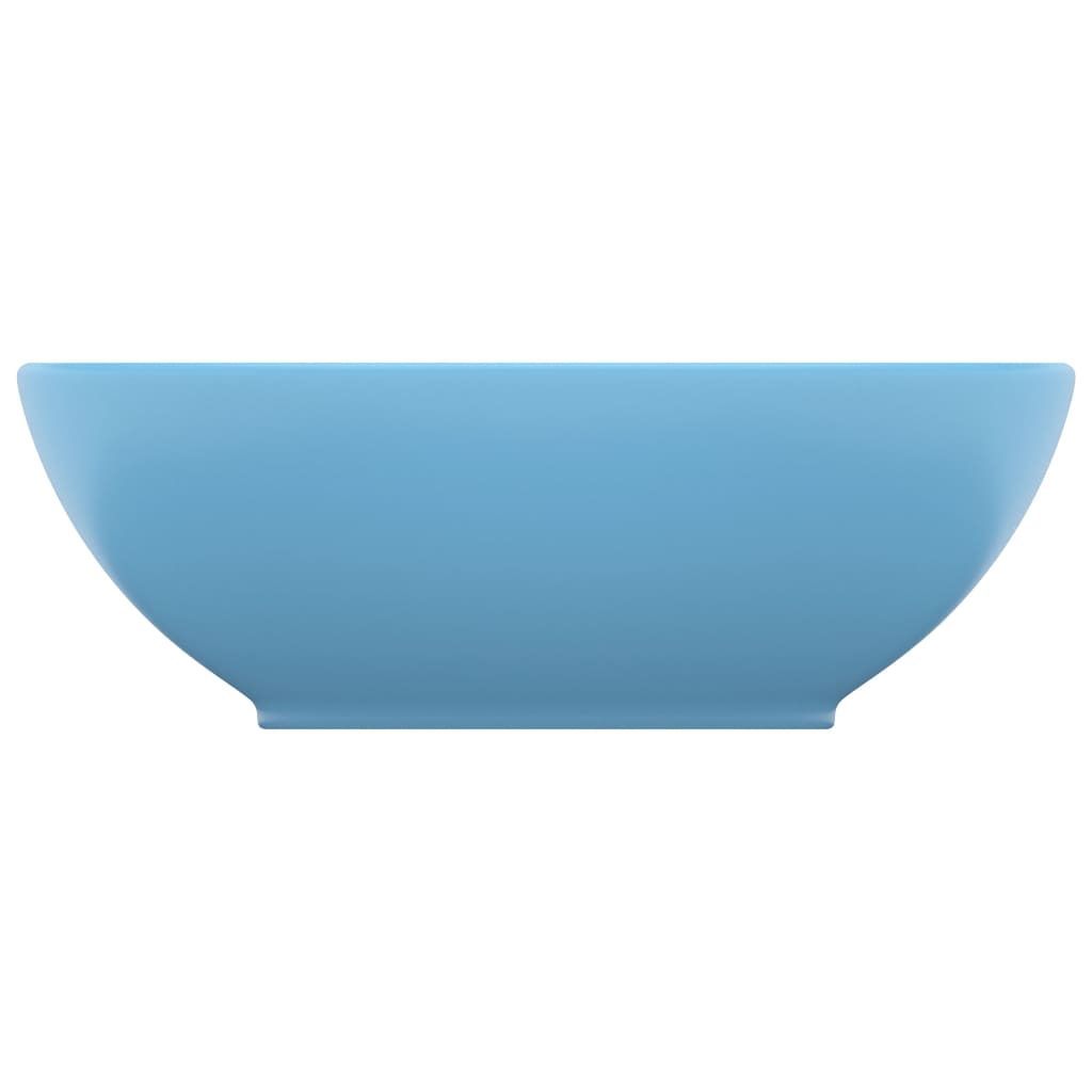 Vidaxl Washbasin Oval 40x33 cm keramic Matt Light Blue